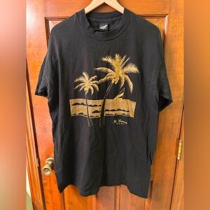 DIAMOND DUST VTG Glitter Virgin Islands Tourist graphic tee. Size XL